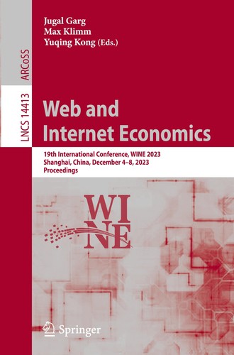 Web and internet economics max - and,