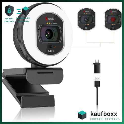Webcam mit licht - 4k,